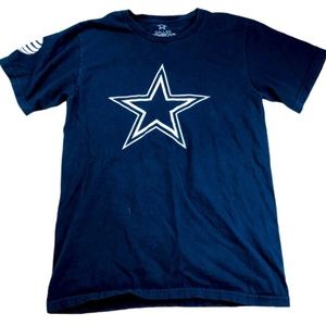 Dallas Cowboys 📌 small navy blue shirt with star on front, AT&T add on back GUC